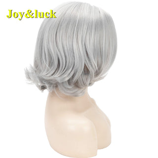 Short Ombre Blonde Wig Synthetic Bob Straight Hair With Bangs Women Natural Daily Wear Wig ALODIA STORE