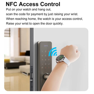 New 390*390 HD Screen NFC Smart Watch Men Bluetooth Call Sport GPS Track Watch Custom Dial Heart Rate ECG PPG Smartwatch For Men ALODIA STORE