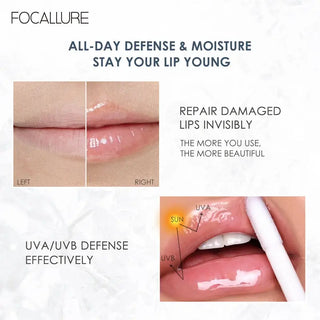 FOCALLURE Lipgloss Last High Shine Glow Plumpling Not-sticky Liquid Moisturizer Lip Balm Waterproof Lip Tint Makeup ALODIA STORE