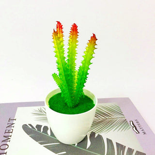 Mini Artificial Aloe Plants Bonsai Small Simulated Tree Pot Plants Fake Flowers Office Table Potted Ornaments Home Garden Decor ALODIA STORE