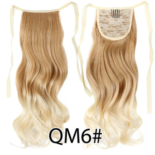 Synthetic Ponytails 20Inch Long Straight  Pony Tail Hair Extensions Drawstring Ponytail Clip In Fake Hair Tail Ombre ALODIA STORE