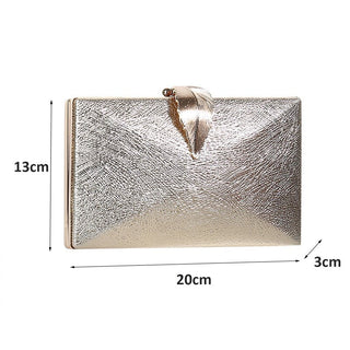 Gold For Bridal Metal Leaf Lock Shoulder Bag  ZD1524 ALODIA STORE