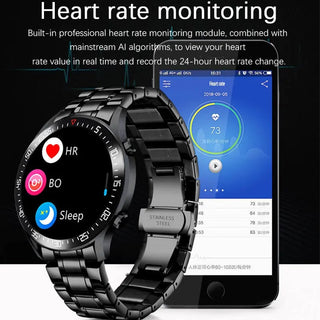 LIGE New Steel Band Digital Watch Men Sport Watches Electronic LED Male Wrist Watch For Men Clock Waterproof Bluetooth Hour ALODIA STORE