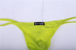 Thongs Men's Underwear T Back G String Briefs Sexy Breathable Solid Lingerie Jockstrap Men Panties Thong ALODIA STORE