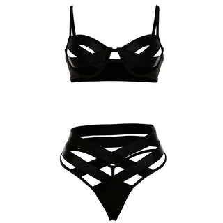 Echonight Transparent Lingerie Bandage Hollow Out Women's Underwear Set Sexy Female Bra and Party Set Erotic Lingerie Wholesale ALODIA STORE