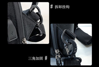 Fashion Chest Bag Men Universal Polyhedron Diagonal Hard Shell Waterproof Function Backpack Riding Couple Shoulder Bag ALODIA STORE