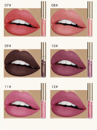 QIBEST Liquid Lipstick Waterproof Lipgloss 24 Color Lipgloss Lipstick Lips Makeup Cosmetic Long Lasting Lip Tint Lip Gloss Matte ALODIA STORE