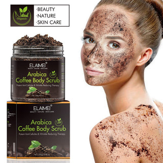 New Coffee Scrub Dual Body Scrub Cream Facial Dead Sea Salt For Exfoliating Whitening Moisturizing Treatment Acne ALODIA STORE