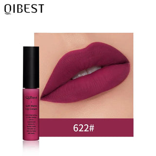 QIBEST Matte Lip Gloss Lip Makeup 34 Colors Velet Nude Waterproof Lipgloss Matte Lipstick Liquid Lipstick Long lasting Lip Tint ALODIA STORE