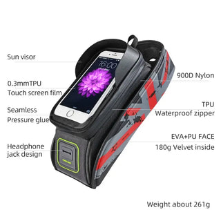 ROCKBROS Bicycle Front Top Tube Bag Cycling Bike Frame Saddle Package