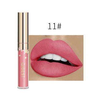 QIBEST Liquid Lipstick Waterproof Lipgloss 24 Color Lipgloss Lipstick Lips Makeup Cosmetic Long Lasting Lip Tint Lip Gloss Matte ALODIA STORE