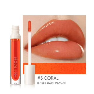 FOCALLURE Lipgloss Last High Shine Glow Plumpling Not-sticky Liquid Moisturizer Lip Balm Waterproof Lip Tint Makeup ALODIA STORE