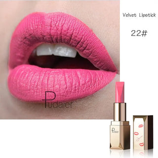 Pudaier Brand Matte Lipstick Professional Makeup for Women Long Lasting Velvet Tint Matt Sexy Lip Stick Nice Shades Batom Matte ALODIA STORE