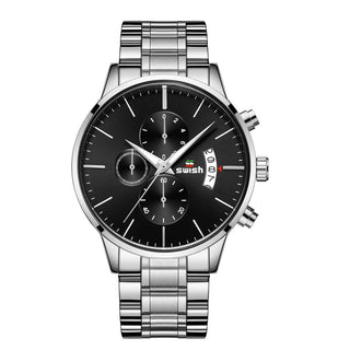 SWISH Men Watch 2022 Waterproof Stainless Steel Sport Quartz Clock Men's Watches Top Brand Luxury Man Wristwatch ALODIA STORE