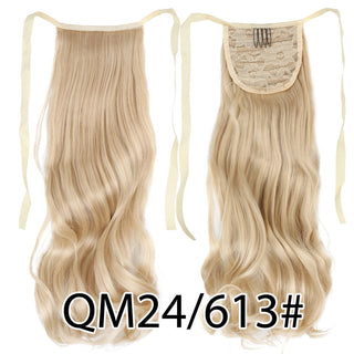 Synthetic Ponytails 20Inch Long Straight  Pony Tail Hair Extensions Drawstring Ponytail Clip In Fake Hair Tail Ombre ALODIA STORE