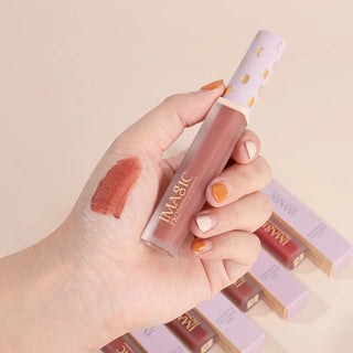 IMAGIC New12-Color Liquid Lipstick Matte Makeup Lips Silky-Smooth Long-Lasting Gloss High Pigment Lip&Cheek Waterproof Lip Mud ALODIA STORE