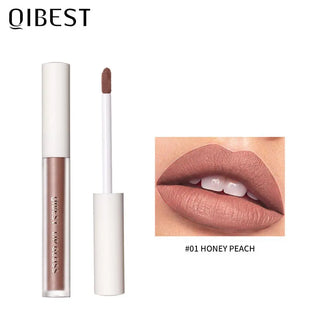 QIBEST Waterproof Liquid Lipstick Lips Makeup Lip Gloss Long Lasting 8 Colors Nude Cosmetic Makeup Matte Lipgloss Lip Tint Matte ALODIA STORE