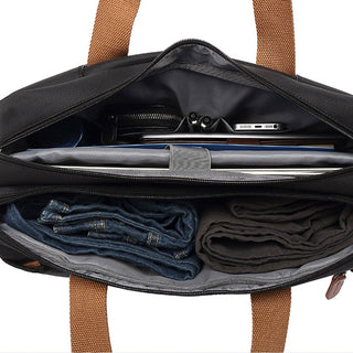 Men Canvas Work Bag Briefcase Travel Messenger Shoulder Bag Multifunction Tote Handbag Big Casual Business Laptop Pocket XA284ZC ALODIA STORE