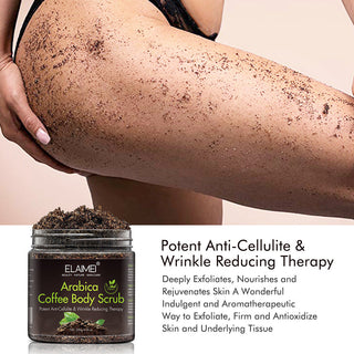 New Coffee Scrub Dual Body Scrub Cream Facial Dead Sea Salt For Exfoliating Whitening Moisturizing Treatment Acne ALODIA STORE