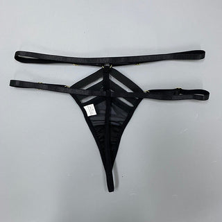 Ellolace 3-Piece Sheer Lingerie Sexy Lace Transparent Underwear Wireless Bra And Panty Set Garters and Thongs Sensual Intimate ALODIA STORE
