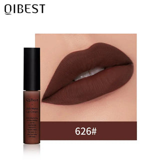 QIBEST Matte Lip Gloss Lip Makeup 34 Colors Velet Nude Waterproof Lipgloss Matte Lipstick Liquid Lipstick Long lasting Lip Tint ALODIA STORE