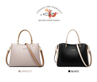 FOXER Elegant Bag Leather Lady Handbag Simple Tote bag ALODIA STORE