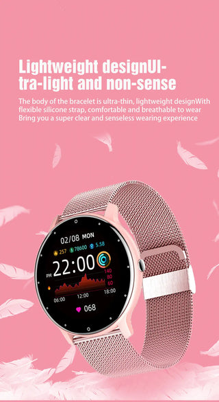 LIGE New Women Smart Watch Men Real-Time Activity Tracker Heart Rate Monitor Sports Ladies Smart Watch Men For Android IOS ALODIA STORE