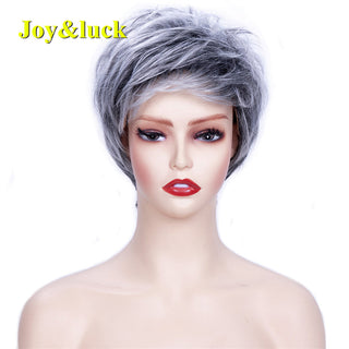 Short Ombre Blonde Wig Synthetic Bob Straight Hair With Bangs Women Natural Daily Wear Wig ALODIA STORE