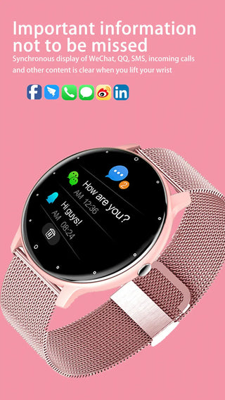 LIGE New Women Smart Watch Men Real-Time Activity Tracker Heart Rate Monitor Sports Ladies Smart Watch Men For Android IOS ALODIA STORE