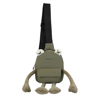 Personality Girl Small Bag Cartoon Cute Frog Bag Casual Messenger Bag Chest Bag Unisex Shoulder Crossbody Bag Nylon Women Bag ALODIA STORE