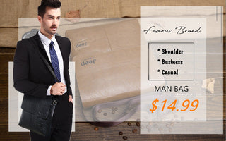 JEEP BULUO Man Leather Bag Shoulder Crossbody Bags For Men Cow Split Leather Male iPad Business Messenger Bag ALODIA STORE