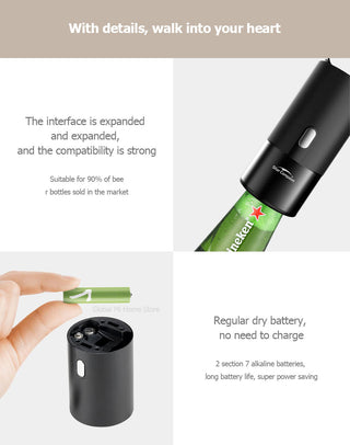 Portable Electric Beer Dispensers 40000 Times/s Ultrasonic Vibration Special Purpose For Bottled & Canned Beer Foam Machine ALODIA STORE