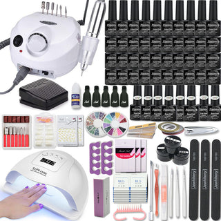 Nail Set with Nail Lamp Manicure Set 40/30/20/10 Color UV Polish ALODIA STORE