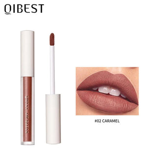 QIBEST Waterproof Liquid Lipstick Lips Makeup Lip Gloss Long Lasting 8 Colors Nude Cosmetic Makeup Matte Lipgloss Lip Tint Matte ALODIA STORE