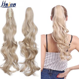 HAIRRO Claw Clip On Ponytail Hair Extension Synthetic Ponytail Extension Hair For Women Pony Tail Hairpiece Curly Style ALODIA STORE