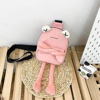 Personality Girl Small Bag Cartoon Cute Frog Bag Casual Messenger Bag Chest Bag Unisex Shoulder Crossbody Bag Nylon Women Bag ALODIA STORE