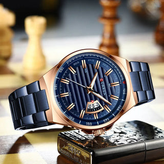 Top Brand CURREN Luxury Quartz Watches for Men Wrist Watch Classic Silver Stainless Steel Strap Men's Watch Waterproof 30M ALODIA STORE