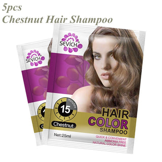 Sevich 10 pcs/lot Instant Black Hair Shampoo Make Grey and White Hair Darkening Shinny in 5 minutes ALODIA STORE