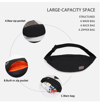 TINYAT New Men Casual Waist Pack Bag Brand Canvas Shoulder Fanny Packs Women Belt Bag Pouch For Money Phone Black Bum Hip Bag ALODIA STORE
