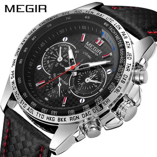 MEGIR Mens Watches Top Brand Luxury Quartz Watch Men Fashion Luminous Army Waterproof Men Wrist Watch  Relogio Masculino 1010G ALODIA STORE