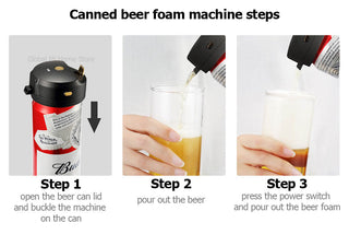 Portable Electric Beer Dispensers 40000 Times/s Ultrasonic Vibration Special Purpose For Bottled & Canned Beer Foam Machine ALODIA STORE
