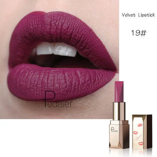 Pudaier Brand Matte Lipstick Professional Makeup for Women Long Lasting Velvet Tint Matt Sexy Lip Stick Nice Shades Batom Matte ALODIA STORE
