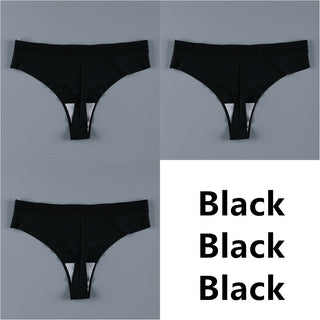 Panties For Women Seamless Panty Set Solid Invisible Underwear Sexy Low Waist Briefs Women's Underpants Lingerie Dropship 3 Pcs ALODIA STORE