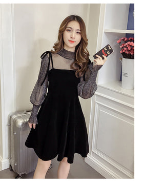 Spring New Elegant Two Piece Korean Dress ALODIA STORE