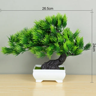 Artificial Plants Potted Green Bonsai Small Tree Grass Plants Pot Ornament Fake Flowers for Home Garden Decoration Wedding Party ALODIA STORE