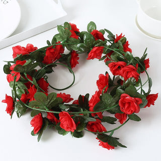 Rose Artificial Silk Flowers Garland for Christmas Wedding Home Room Autumn Backdrop Decor Garden Arch Arrange Fake Plant Vine ALODIA STORE
