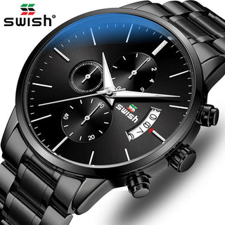SWISH Men Watch 2022 Waterproof Stainless Steel Sport Quartz Clock Men's Watches Top Brand Luxury Man Wristwatch ALODIA STORE
