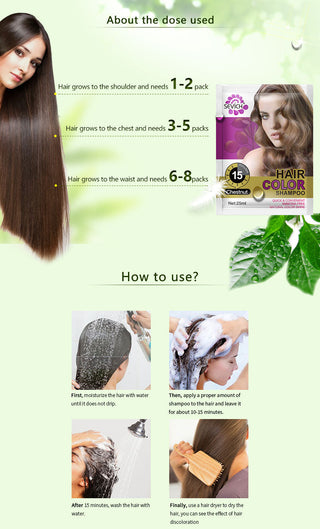 Sevich 10 pcs/lot Instant Black Hair Shampoo Make Grey and White Hair Darkening Shinny in 5 minutes ALODIA STORE