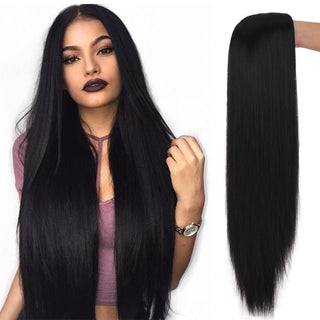 SHANGKE Synthetic Cosplay Wig Long Straight Middle Part Hair Blonde Pink Black Heat Resistant Fiber Long Hair Wigs For Women ALODIA STORE