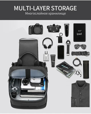 EURCOOL Crossbody Bag Men USB Charging Chest Pack Travel Water Repellent Hand Casual Shoulder Bag Male Purses сумки на плечо ALODIA STORE